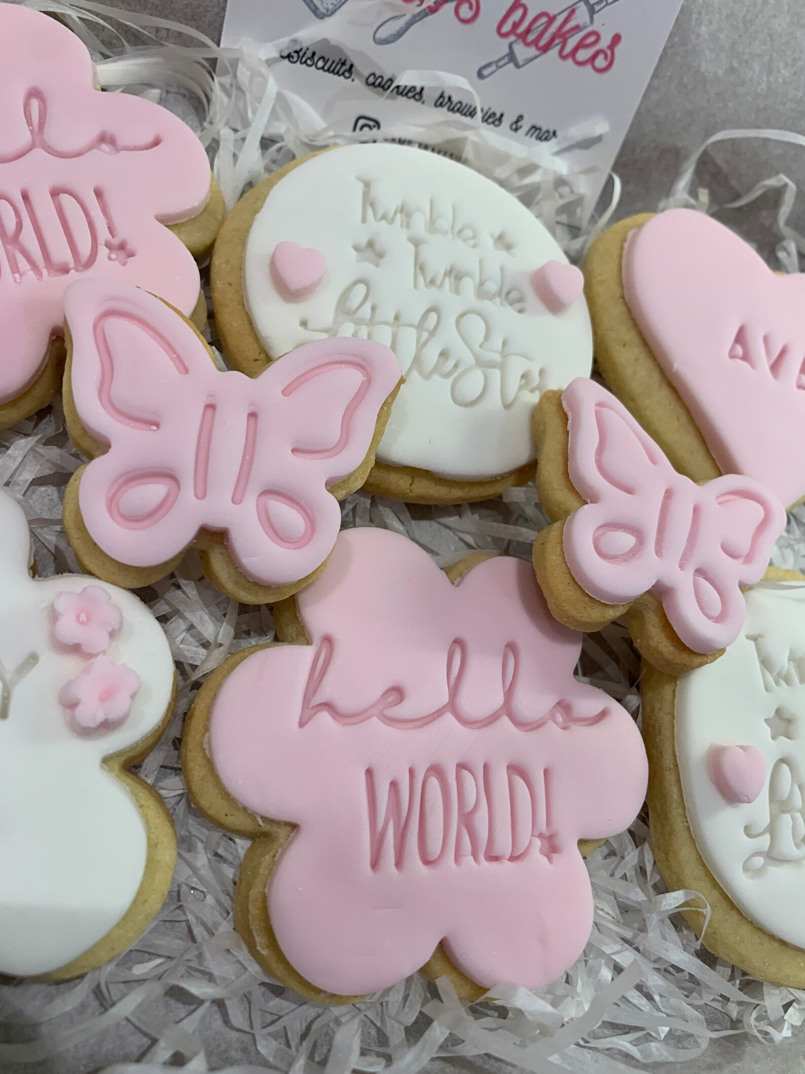 New baby personalised biscuits new arrival it's a girl Etsy
