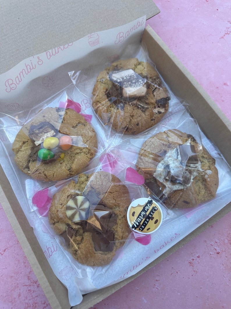 4 Huge Loaded Cookies - Birthday Treat Box - Postal Cookies - Gift ...