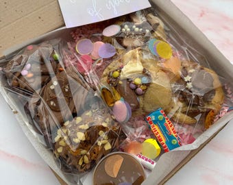 Mixed cookies & brownies - brownie selection - birthday brownies - happy birthday brownie treats - nyc stuffed cookies - birthday treat box