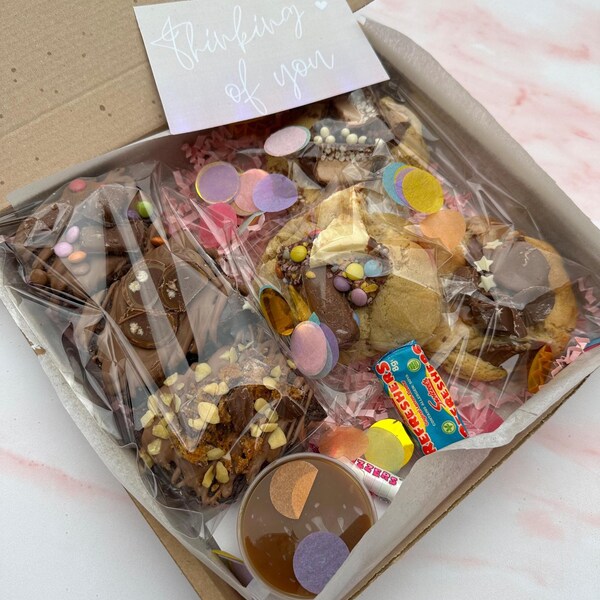 Mixed cookies & brownies - brownie selection - birthday brownies - happy birthday brownie treats - nyc stuffed cookies - birthday treat box