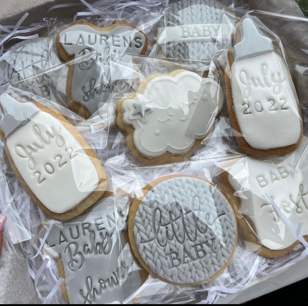 Baby Shower Biscuits Boy Baby Shower Cookies Gender Reveal Etsy UK