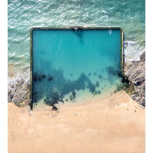POSTER 70 x 50 cm - BRITTANY - Piscina de água salgada - Saint-Malo