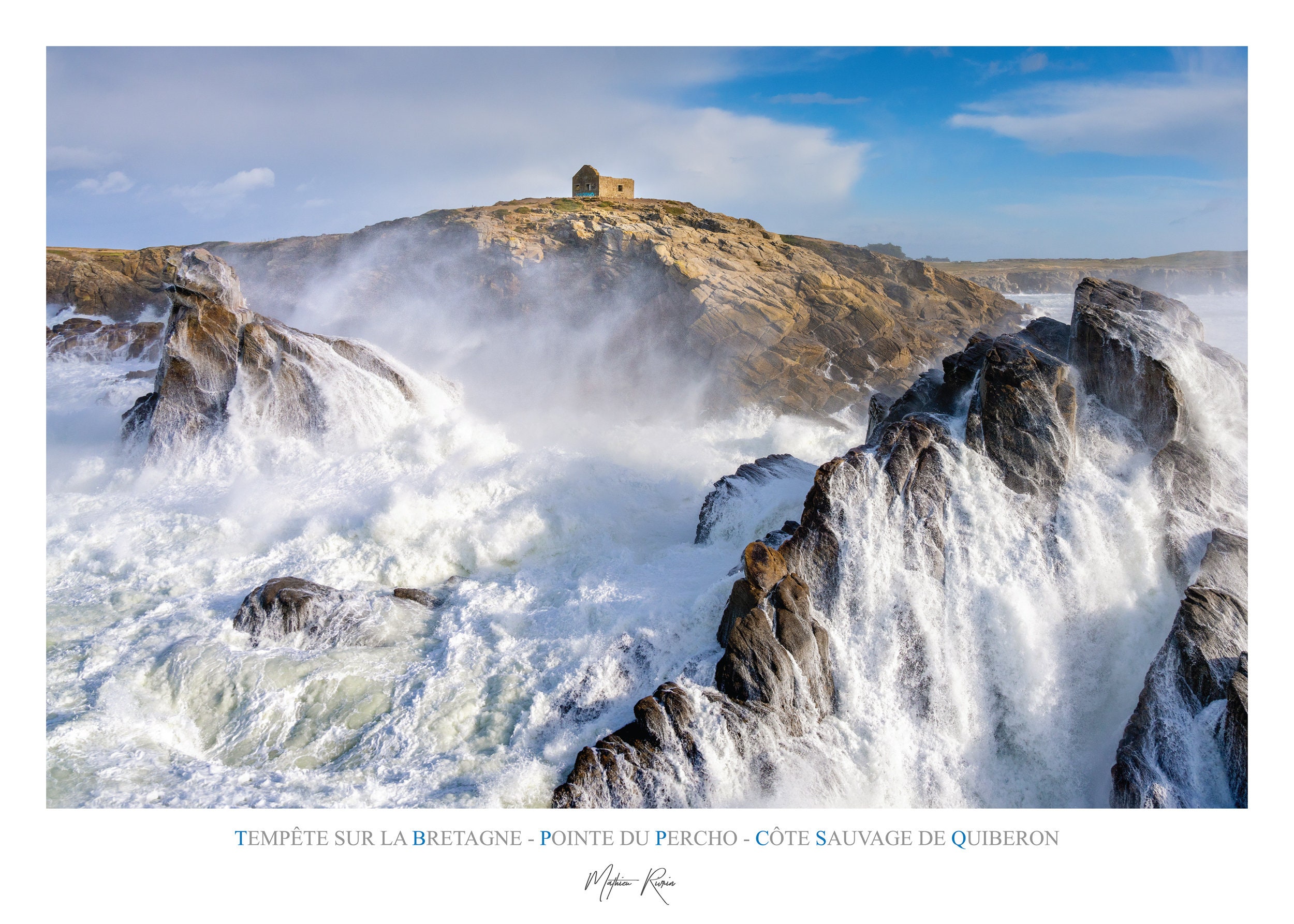 Affiche 70 X 50 cm - Tempete sur La Bretagne Quiberon