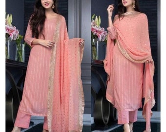 Designer Lace Work Kurti Pant and Dupatta Set For Women /& Girls||Designer Kurti Set||Kurti Dupatta Set||Free Ship||Kurtis Printed kurtis