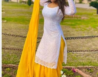 white punjabi suit designs