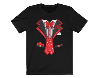 White Flower Tuxedo Tee T-Shirt WHITEFLOWER-PC61