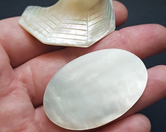 Mother of pearl brooch, set of two