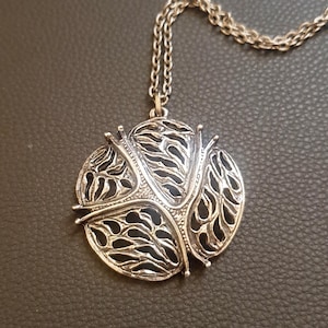 Collana con pendente in peltro modernista vintage Astri Holthe