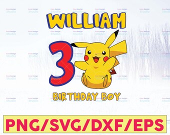 Download Pokemon Birthday Boy Svg Etsy