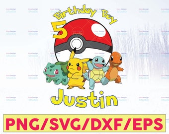 Pokemon Birthday Svg Etsy