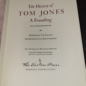 Tom Jones: Easton Press Collector&#39;s Edition
