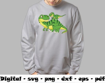 Download Mom And Baby T Rex Etsy