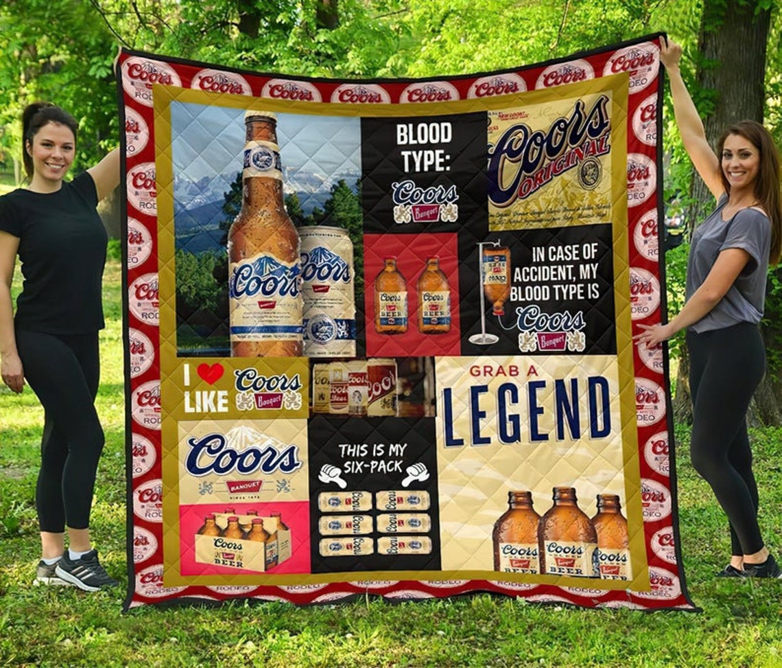 Coors Light Quilt Blanket Coors Light Fleece Blanket Super Etsy