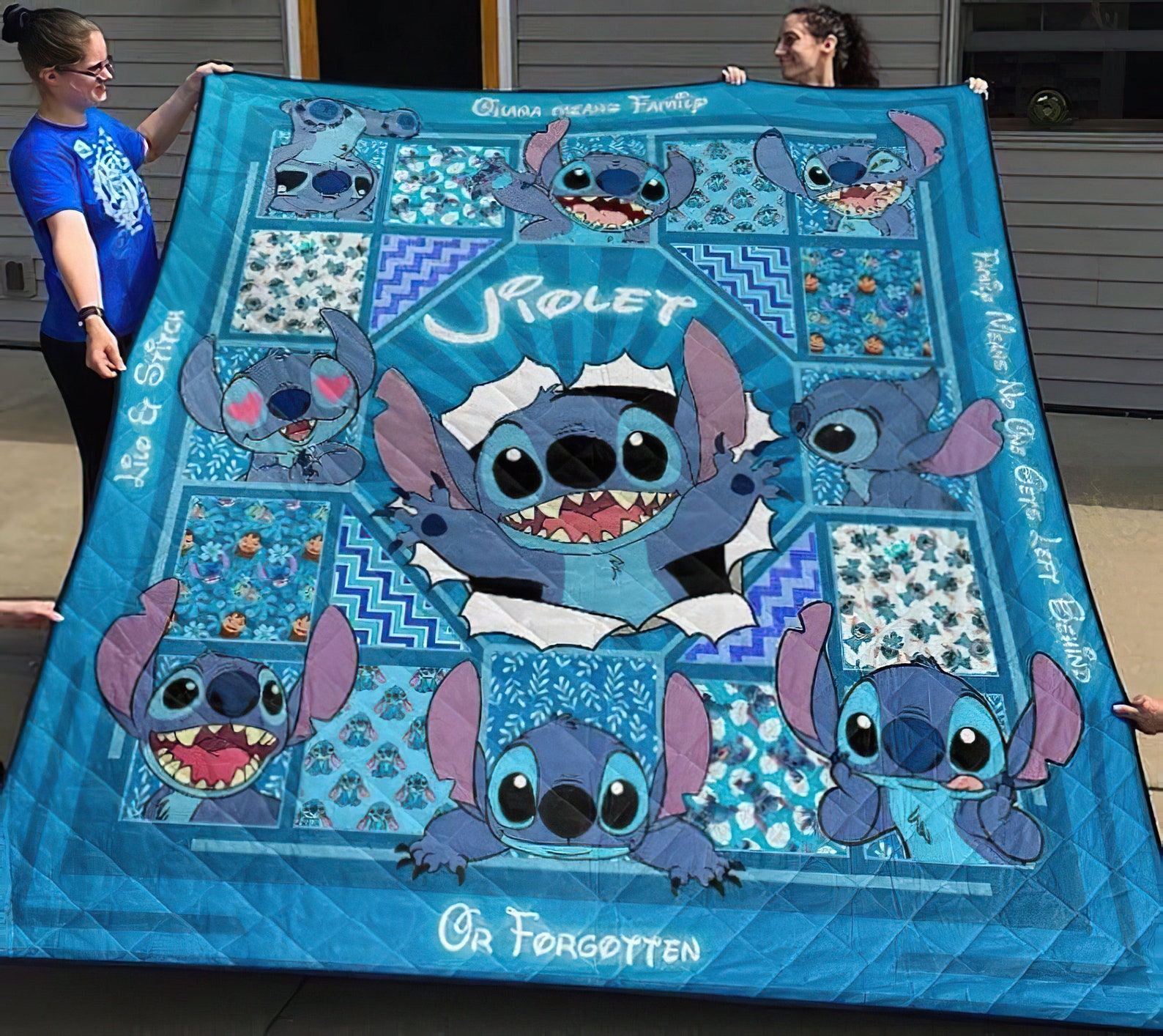 Stitch Quilt Blanket Stitch And Lilo Fleece Blanket Super Etsy