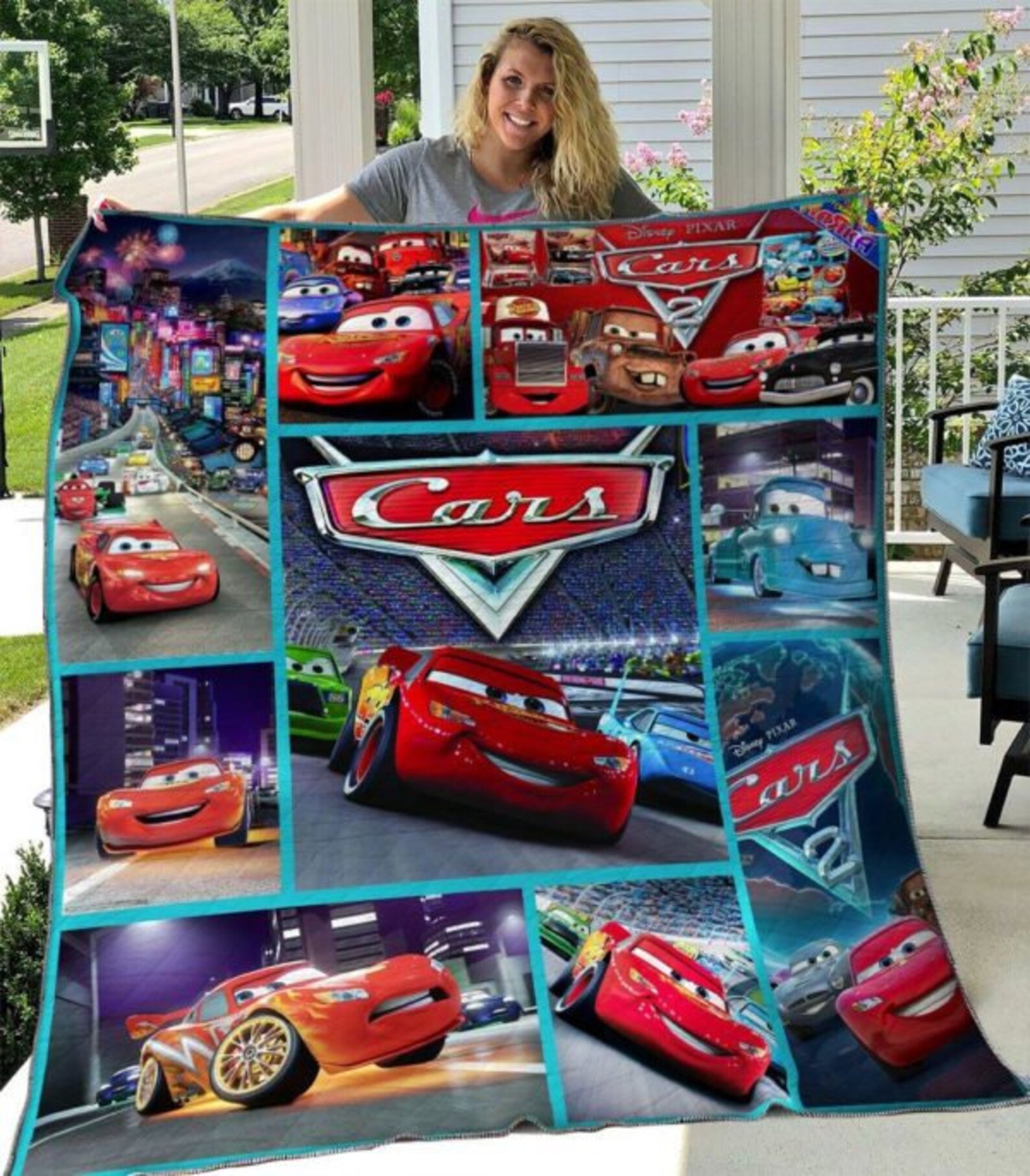 Disney Cars Quilt Blanket Kingdom Of Cars Fleece Blanket Etsy
