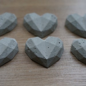 Magnets concrete hearts Handmade image 6