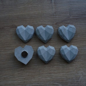 Magnets concrete hearts Handmade image 5