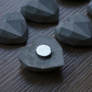 Magnets concrete hearts Handmade image 4