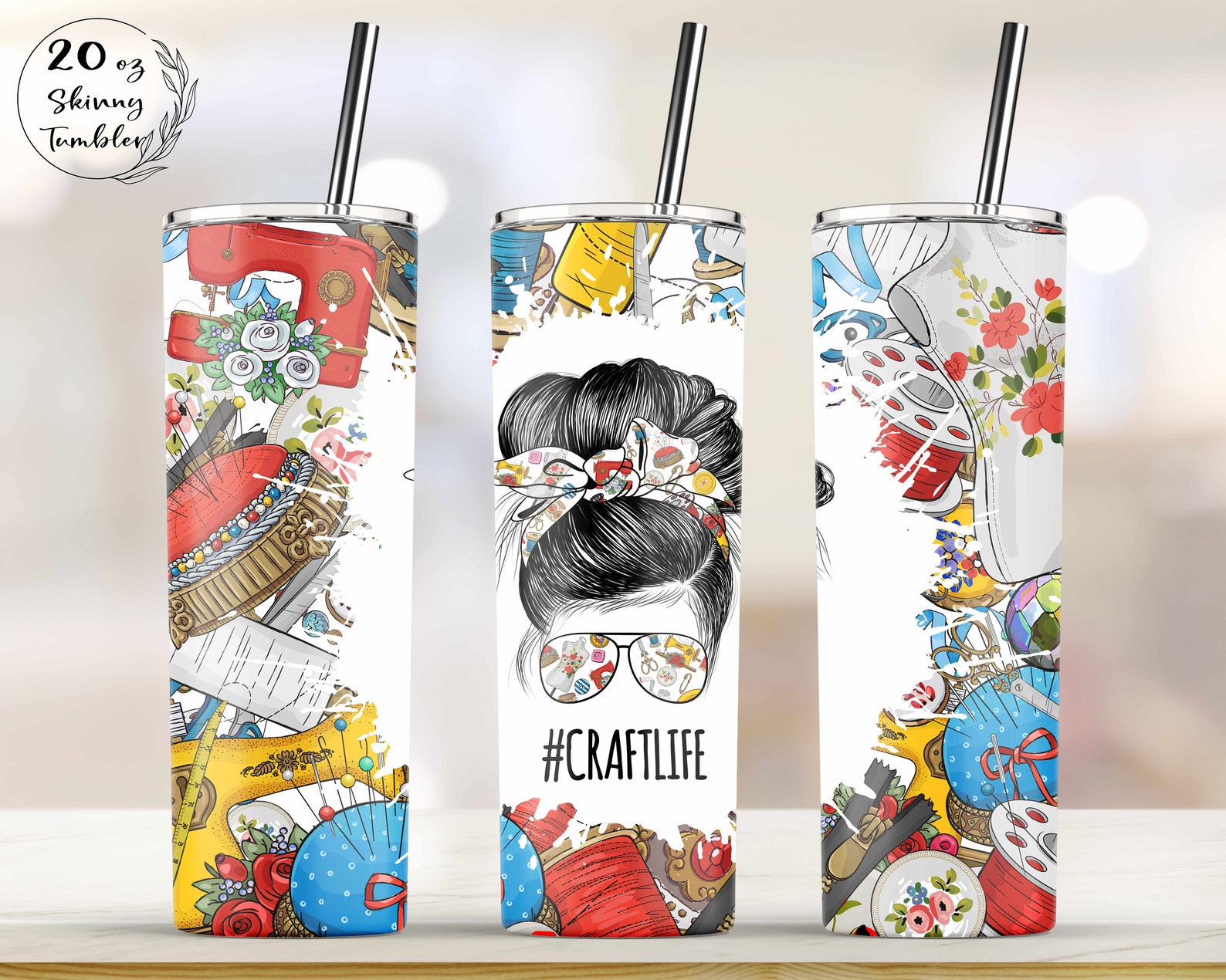 Craft Life Tumbler 20oz Skinny Tumbler Sublimation Wrap Etsy