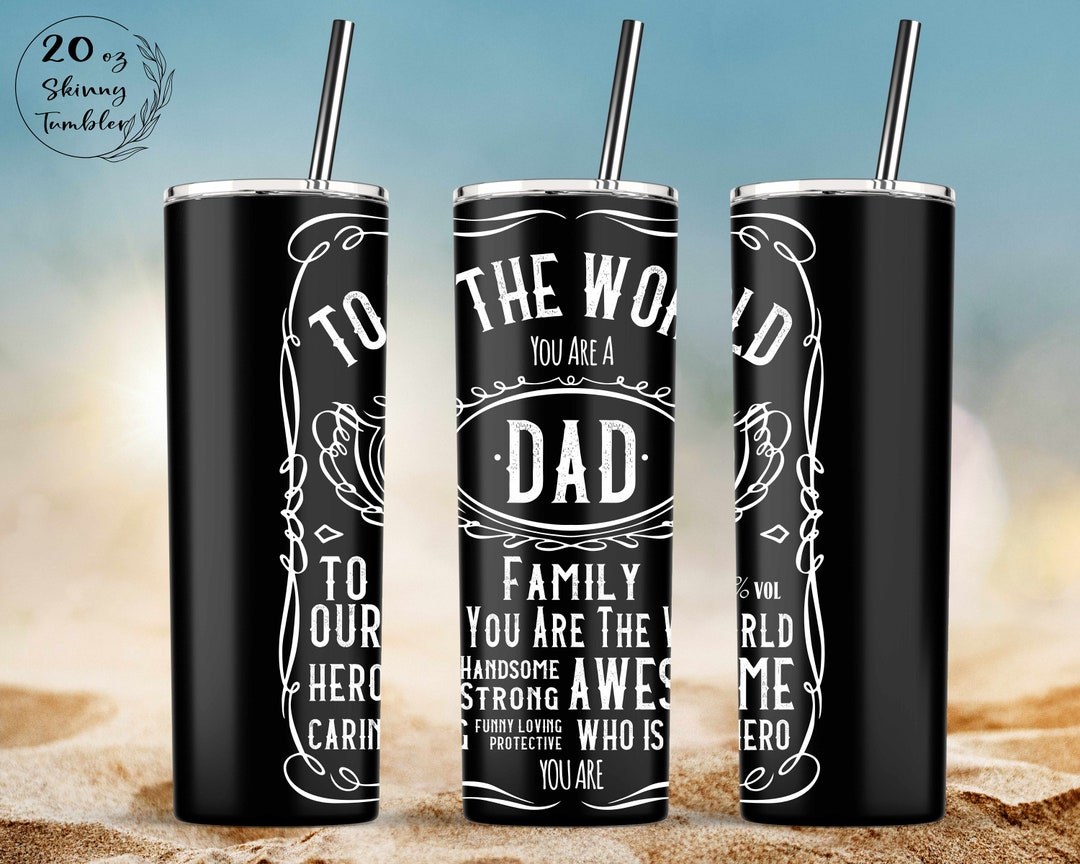 Fathers Day Tumbler Png 20oz Skinny Tumbler Sublimation Designs, Dad