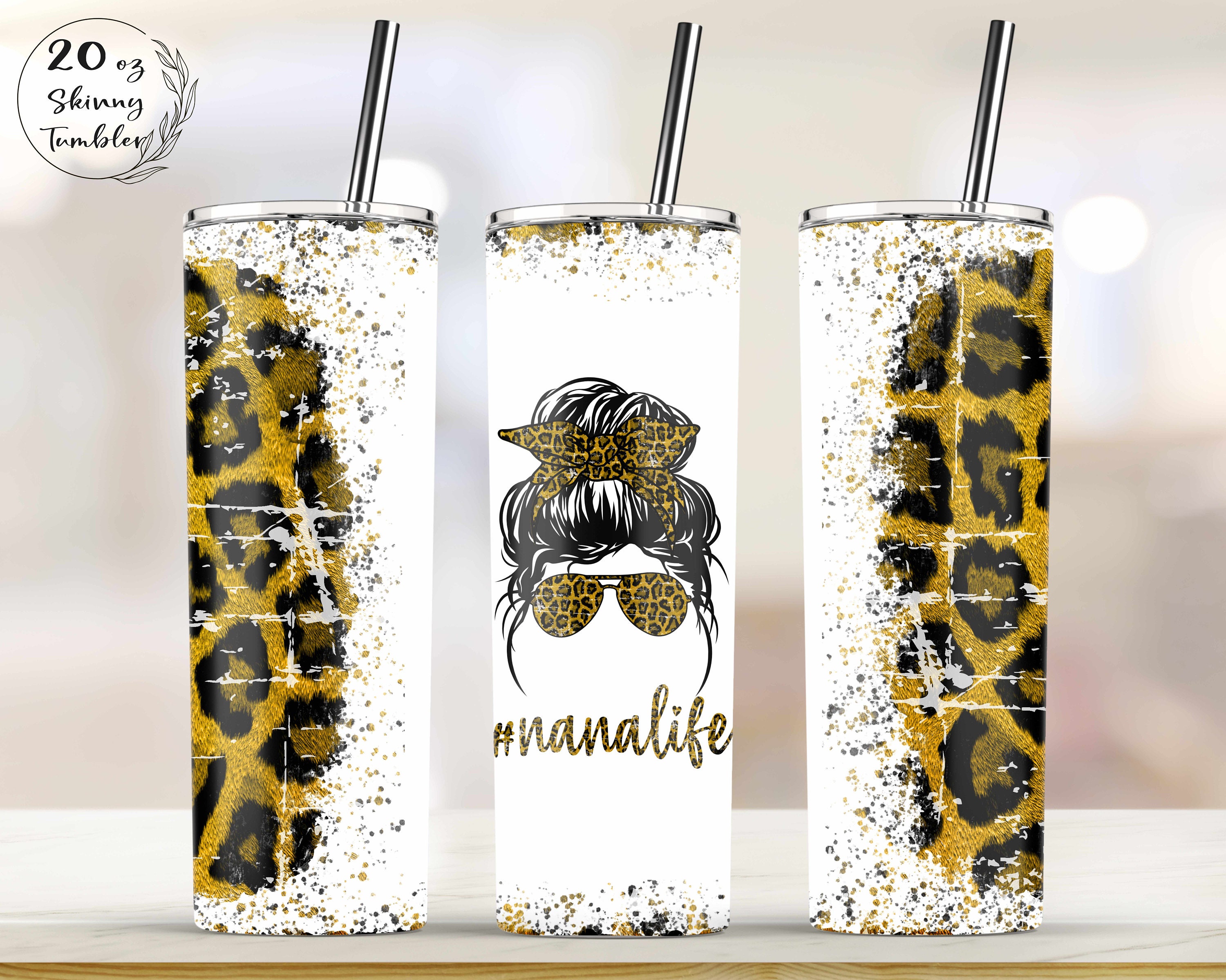 Hashtag NanaLife nanalife Leopard 20oz Straight Tumbler Etsy