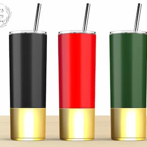 Shotgun Shell Tumbler, 20oz Skinny Tumbler Sublimation Designs, 3 Designs Bullet Tumbler Full Wrap - PNG Digital Download