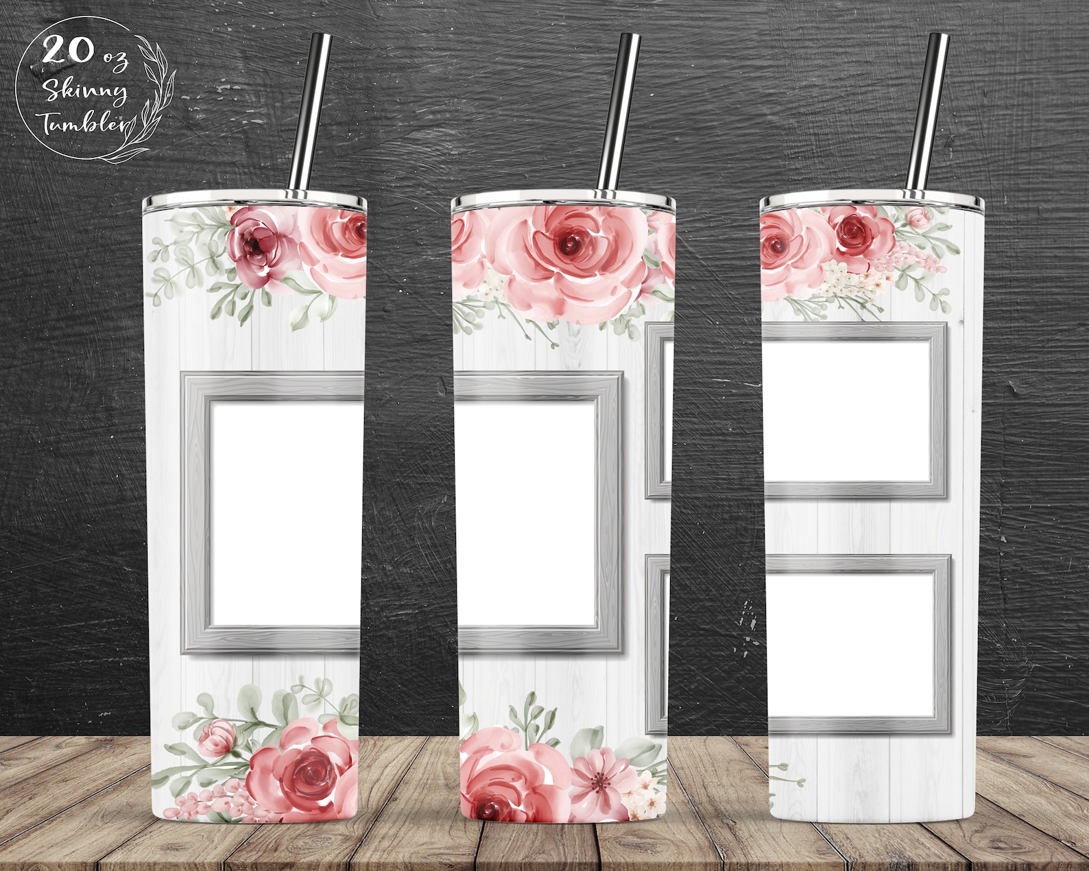 Picture Frame Tumbler 20oz Skinny Tumbler Sublimation Wrap Etsy UK