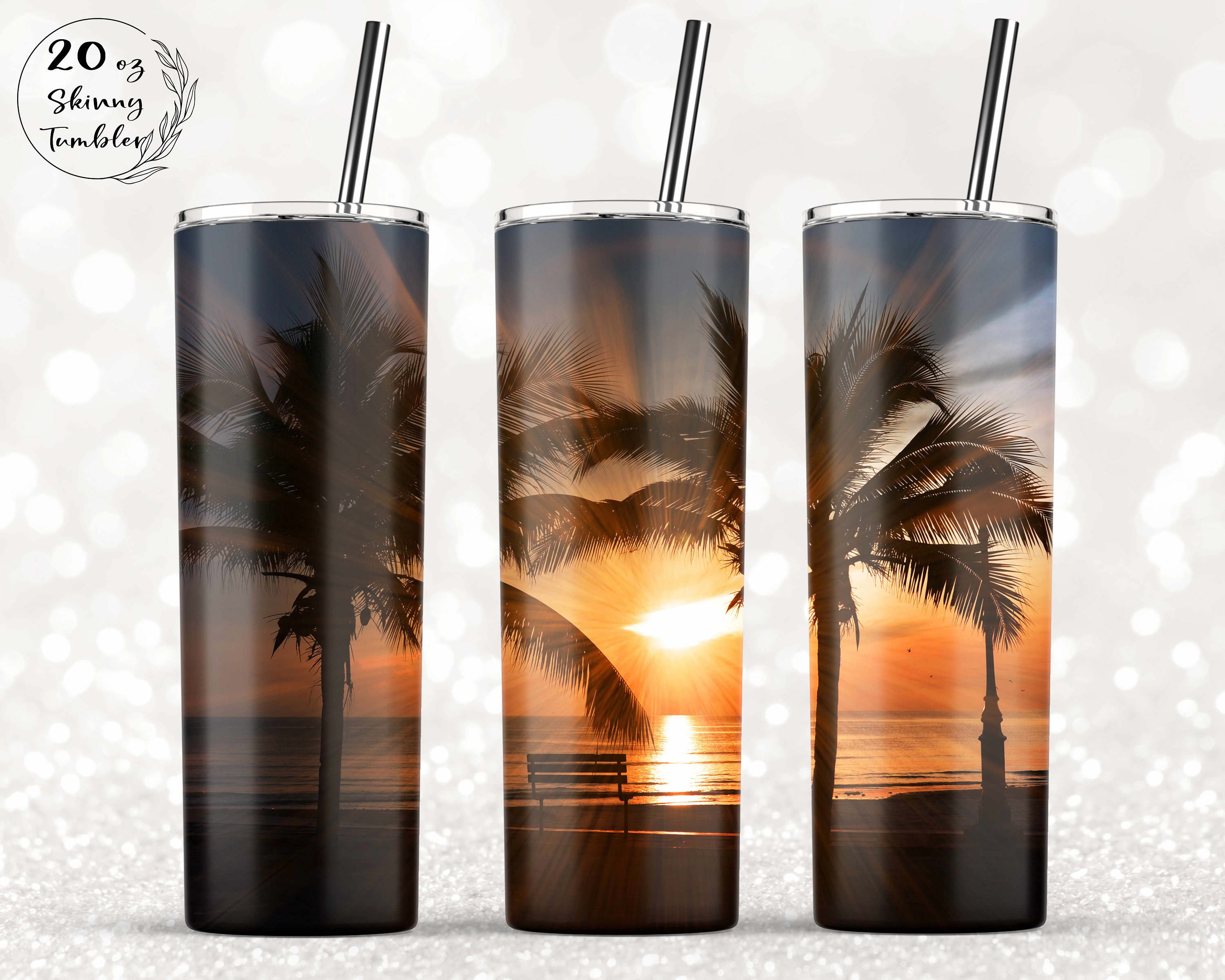 Sunset Beach Tumbler Beautiful Beach Sublimation Designs 20 Etsy