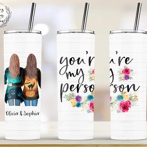 You&#39;re My Person | Halloween Best Friend Tumbler, 20oz Skinny Sublimation Full Tumbler Wrap, Best Friend Gift  - PNG DIGITAL DOWNLOAD