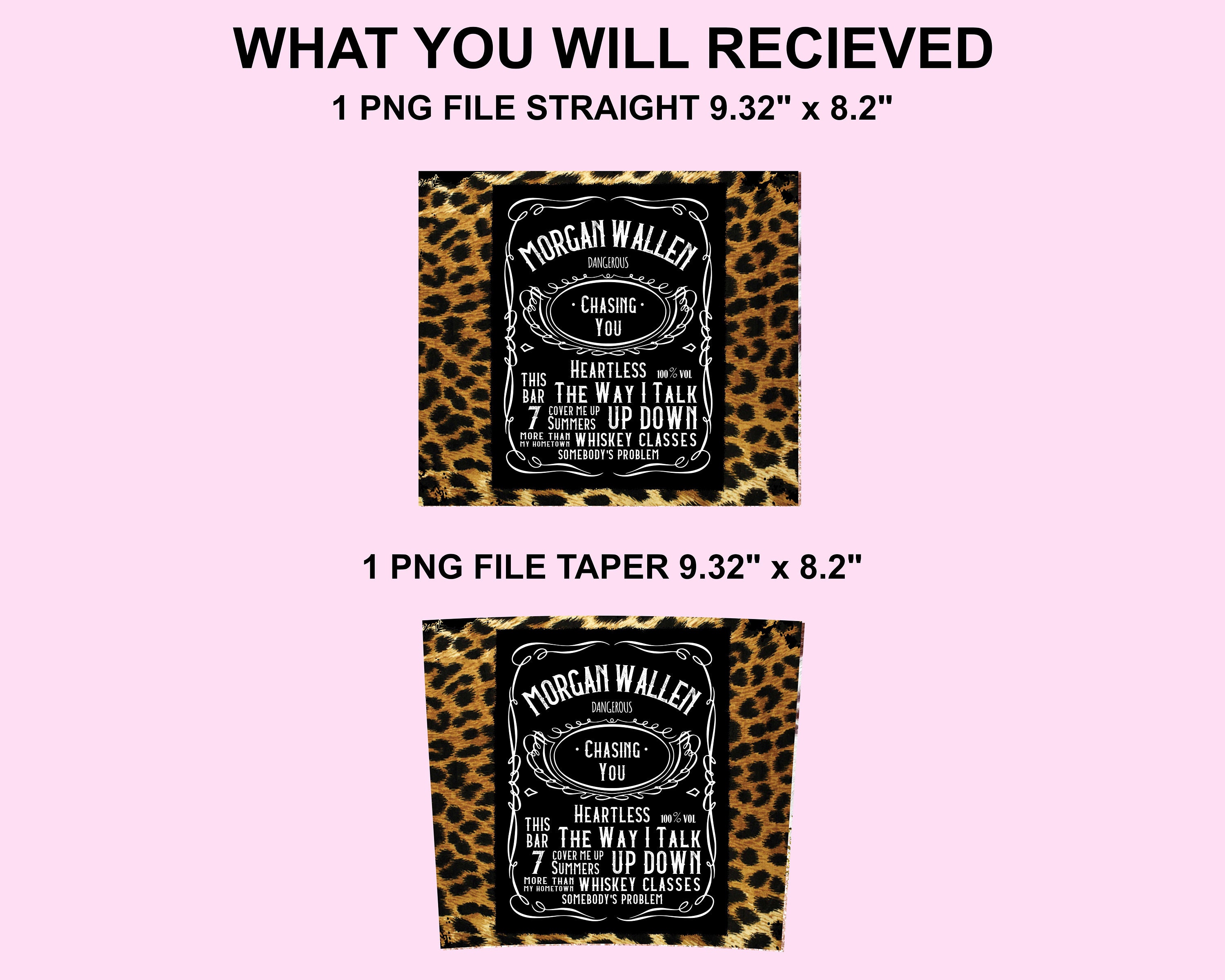 Morgan Wallen Jack Daniels Leopard Label Country Chasing You 7 | Etsy