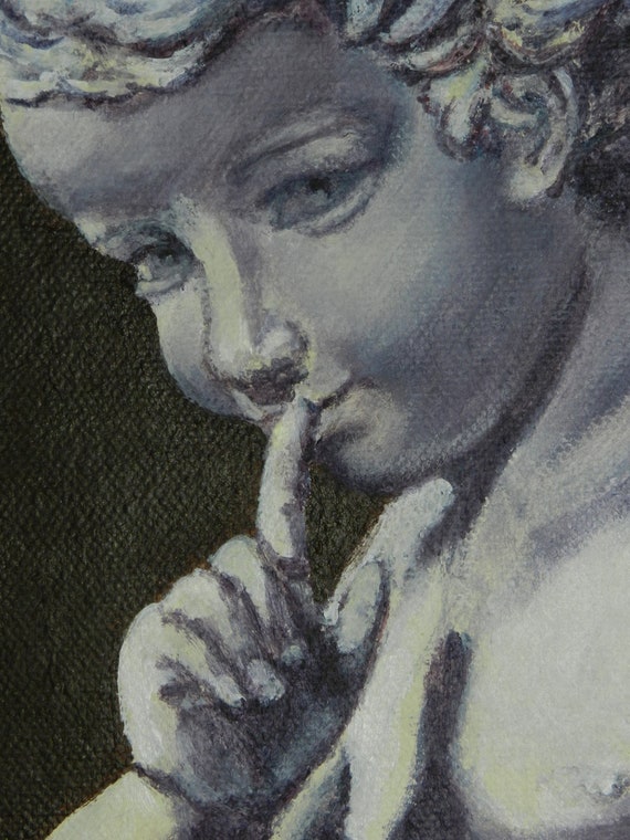 L Amour Malicieux Peinture D Une Sculpture Allegorie Etsy Canada