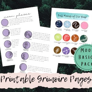 Moon Phases Guide Etsy