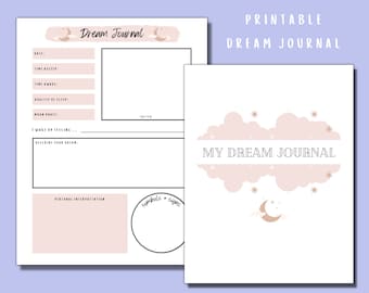 Dream Journal Printable Tracker PDF