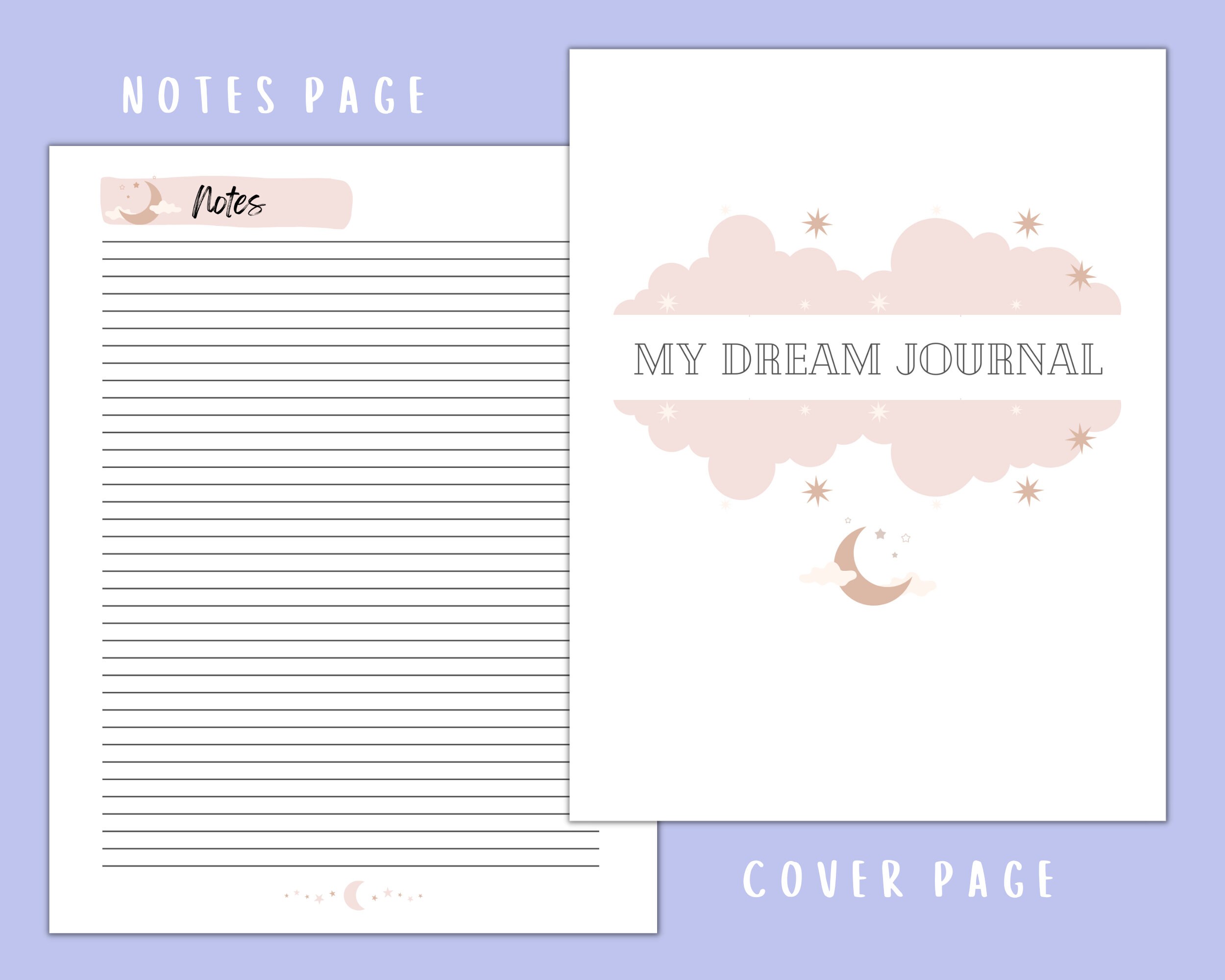Dream Journal Printable Tracker PDF - Etsy