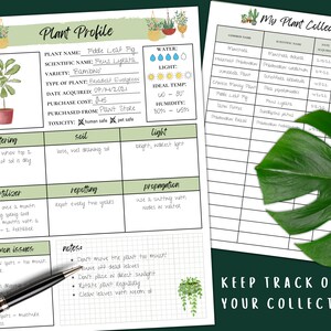 Houseplant Journal Printable - Plant Care Planner Tracker image 2
