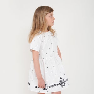Upcycled Linen Dress, 5-6 yrs gir