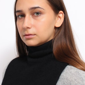 Cashmere Roll Neck, Women&#39;s neck warmer scarf, pure cashmere wool cowl scarf, wool kerchief, Warm neck ware