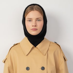 Pure Cashmere Balaclava Hood – 100% Upcycled Cashmere | Handcrafted Sustainable Hooded Scarf, Snood, Neck Warmer | Warm Winter Accessory