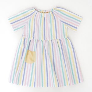 Upcycled Cotton Silk Dress, 5-6 yrs gir