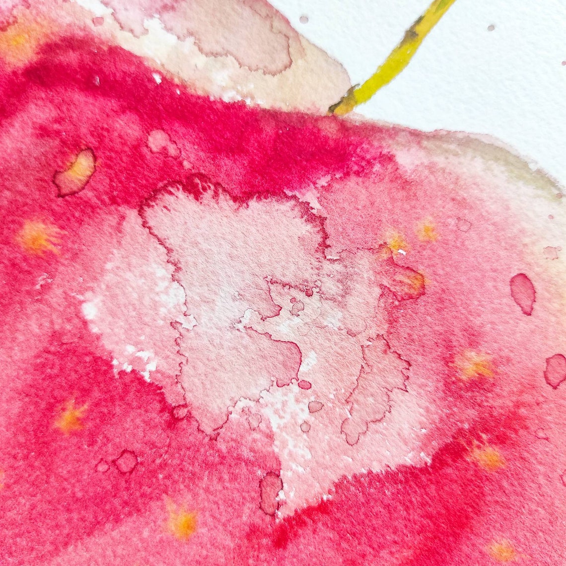 Aquarell Apfel. Original Aquarell. Wandbehang Dekor. | Etsy