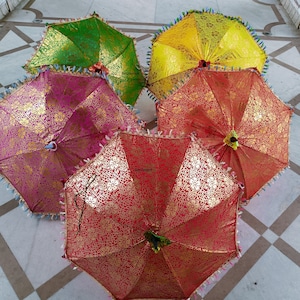 Wholesale Lots Indian Wedding decoration Umbrellas Decor Umbrellas Mehndi Decor Umbrella Party Parasol Wedding decor Umbrellas Parasols Sun image 2