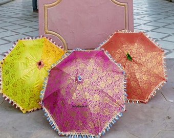 Wholesale Indian Wedding Umbrellas: Decorative Cotton Parasols, Sun Protection