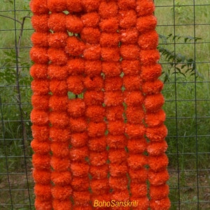 VERKOOP OP Indiase Goudsbloem Kunstmatige Decoratieve Deewali Goudsbloem Bloemenslinger Snaren voor Kerst Bruiloft Decoratie: