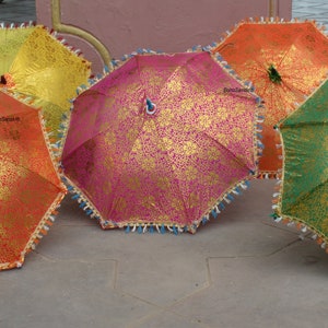 Wholesale Lots Indian Wedding decoration Umbrellas Decor Umbrellas Mehndi Decor Umbrella Party Parasol Wedding decor Umbrellas Parasols Sun image 5