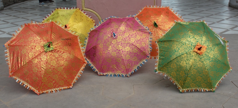 Wholesale Lots Indian Wedding decoration Umbrellas Decor Umbrellas Mehndi Decor Umbrella Party Parasol Wedding decor Umbrellas Parasols Sun image 5
