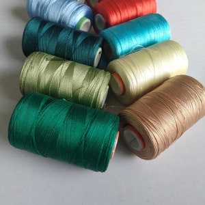 20 Pc Art Silk Embroidery Thread 800 Yards Spool Thread Line Silk spools Hand Sewing embroidery thread