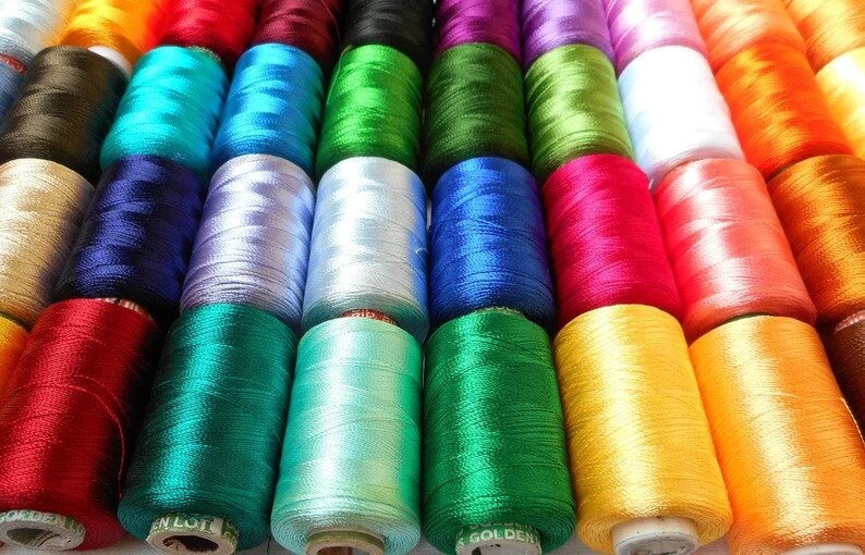 Sale on Natural Silk Thread Spools Indian Art Embroidery Silk Etsy