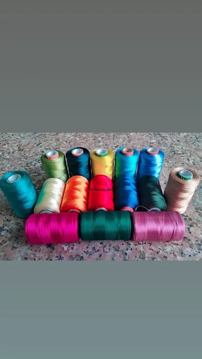 Wholesale Lot Spools of Silk Thread, Indian Art Silk Embroidery Threads ...