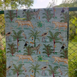 Nieuwe print Indiase Kantha-quilt Handgemaakte Kantha-bedovertrek Indiase Kantha-sprei Gooi katoenen deken Kantha-quilt te koop