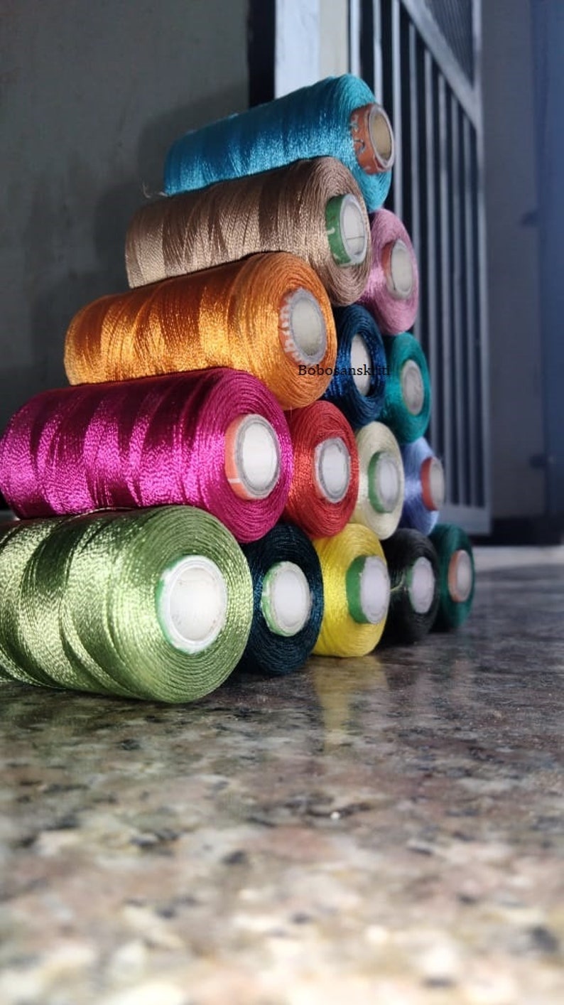 Art Silk Embroidery Thread, 800 Yards, Assorted Colors (20 Pc) - Etsy